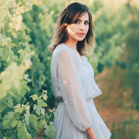 🦋Sapphire Skys Mini SwissDot Chiffon Dress🦋 - Picture 8 of 8